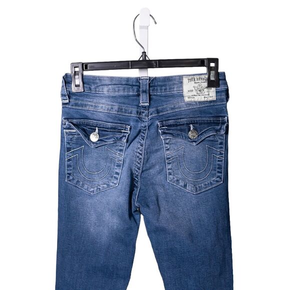 True Religion Jeans Women's Blue Skinny Stretch High Rise Medium Wash Halle 26 - Picture 8 of 11